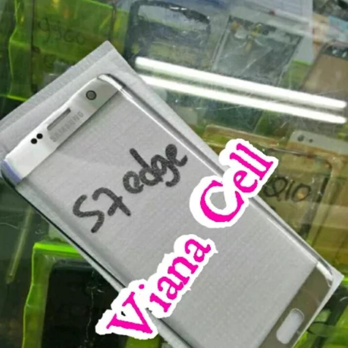 KACA LCD KACA TOUCHSCREEN KACA DEPAN SAMSUNG S7 EDGE ORI WARNA SILVER
