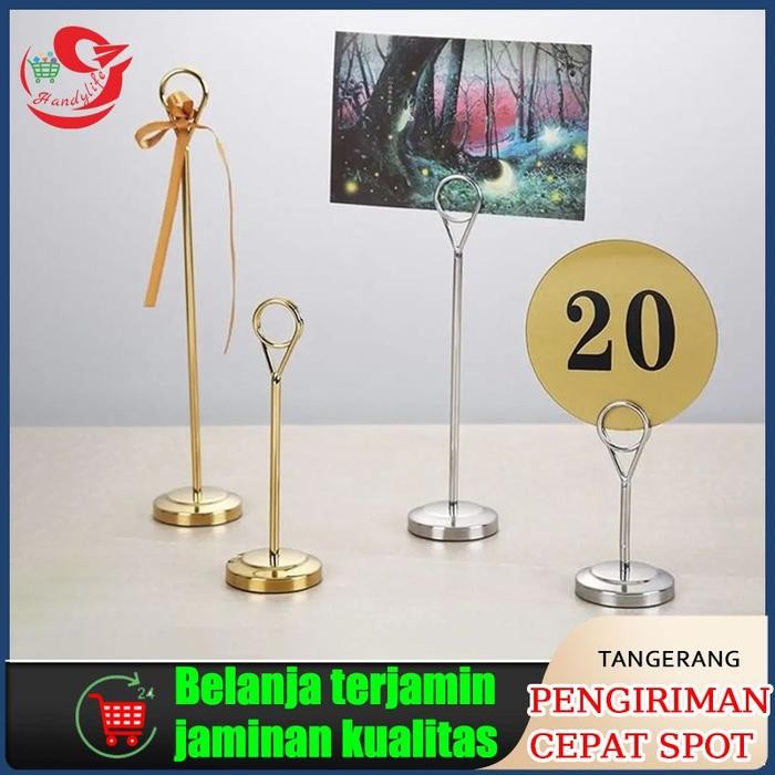 

Baru Menu Card Holder 15/25CM - Tiang Nomor Meja & Penjepit Kartu Cantik
