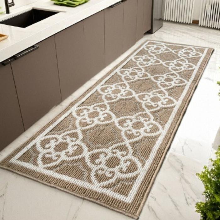 Kokomi Keset Premium Panjang Ayla 50X150Cm Design Klasik Karpet Panjang Rumah Keset Dapur Anti Slip