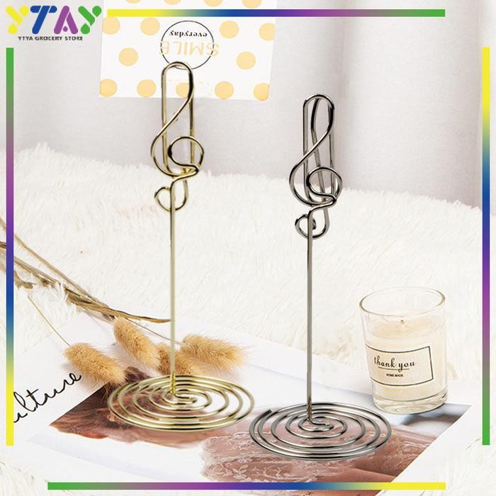 

Baru Tiang Nomor Meja Steel 5 pcs - Stand Name Card Price Tag Holder