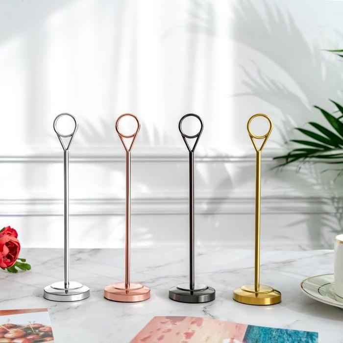 

Baru Tiang Nomor Meja Stainless Steel 25 cm Table Number Stand Kuat