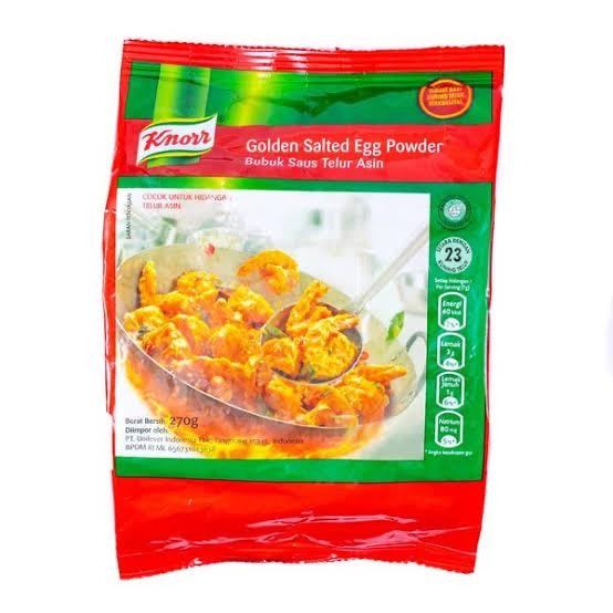 

Knorr Golden Salted Egg Powder / Bubuk Saus Telur Asin 270 Gram