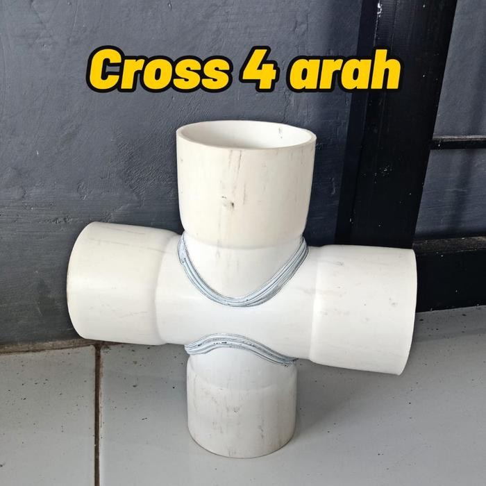 sambungan pvc cross 4" inchi 4 way 4 arah