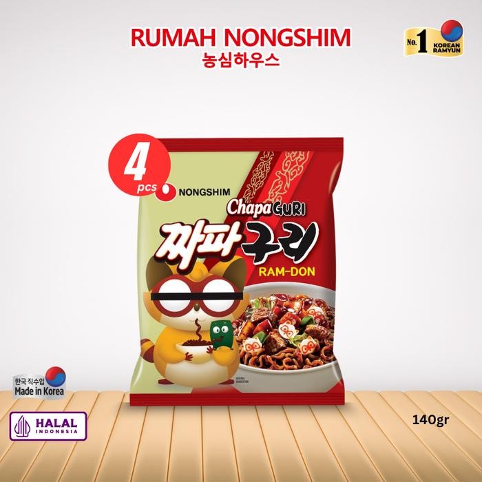 

[BUNDLING] 4PCSNongshim Chapaguri 140g Made in Korea