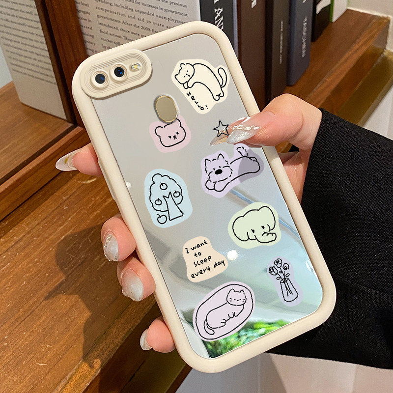 Casing Hp OPPO A7 OPPO A5s OPPO A12 OPPO A12S A11k Case Casing menggambar anjing pola Kesing HP Cesi