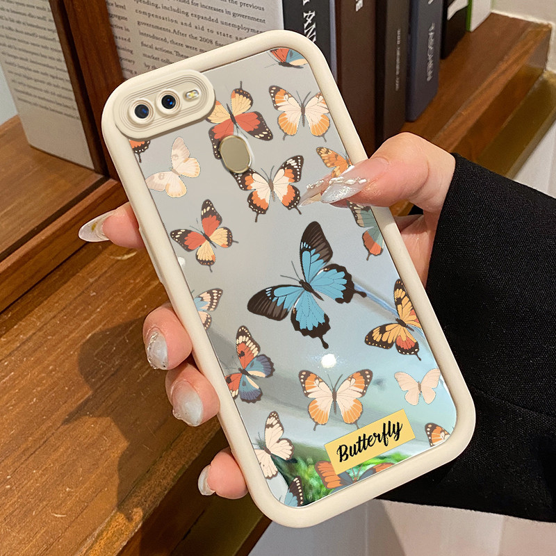 Casing Hp OPPO A7 OPPO A5s OPPO A12 OPPO A12S A11k Case Casing Kupu -kupu keren Pattern Silikon Soft