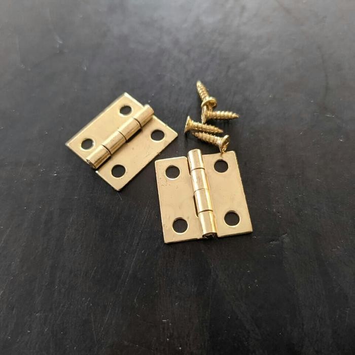 Engsel Mini Gold 18x16 180 G1 / Engsel Kotak Perhiasan / Engsel Emas