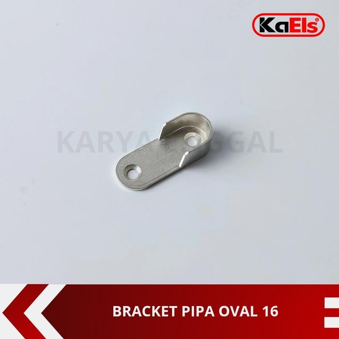 Braket Pipa Oval 16mm/Braket Topi Huben /Gantungan Pipa Stainless Oval