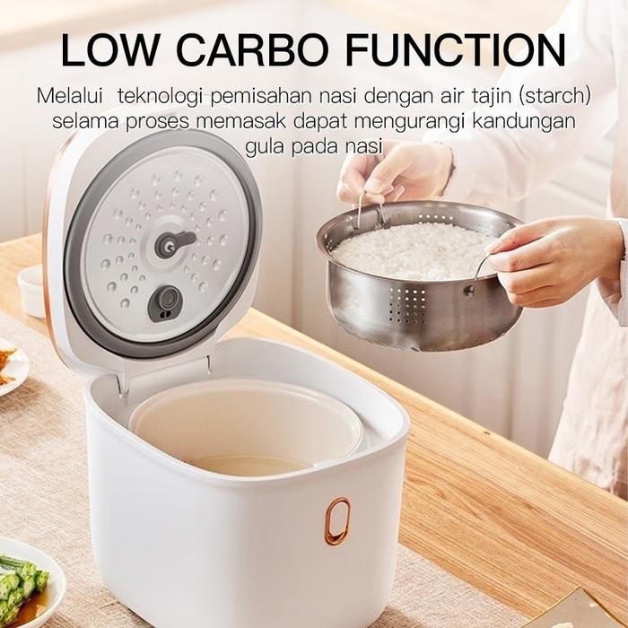 Mecoo Rice Cooker Low Carbo Low Watt