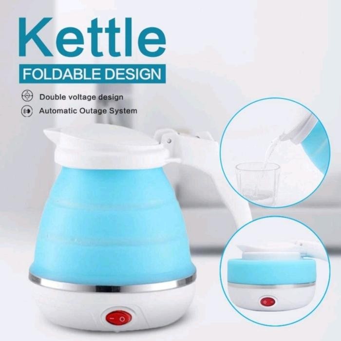 Teko Lipat Listrik Portable Folding Kettle Electric Pemanas Air Travel
