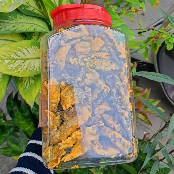 

Kerupuk Kulit Ikan Salmon Varian Salted Egg Double Jumbo Terlaris