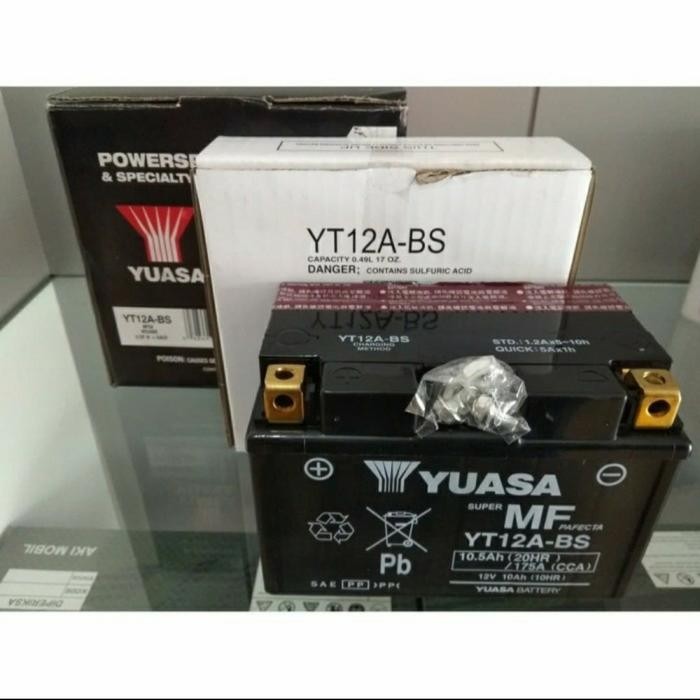 Aki Yuasa YT12A-BS 12volt 10,5 amper CCA 175 Accu kering