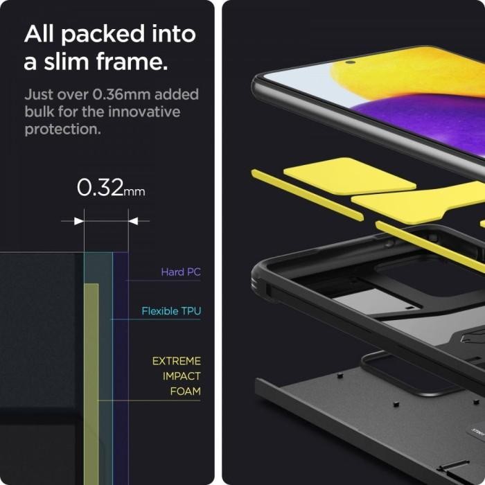 (Allthebest) Case Samsung Galaxy A52 / A72 Spigen Tough Armor Stand Casing