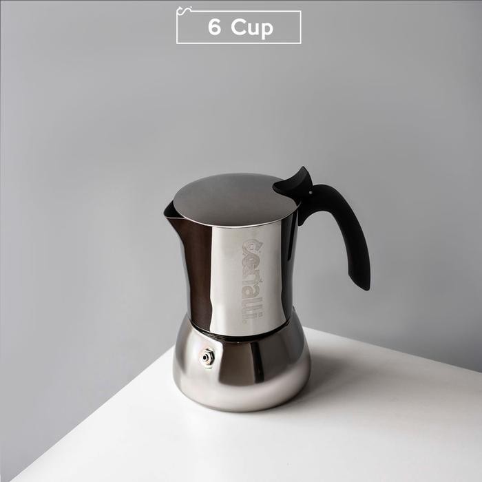 Otten Flair - 6 Cup Mokapot Specchio Stainless 300Ml Induction Coffee Maker Barista