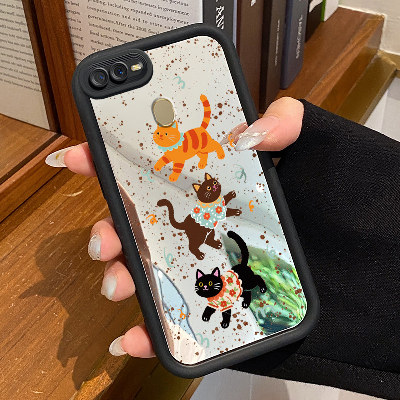 Casing Hp OPPO A7 OPPO A5s OPPO A12 OPPO A12S A11k Case Casing pola Kucing lucu Kasing HP Cesing Sil