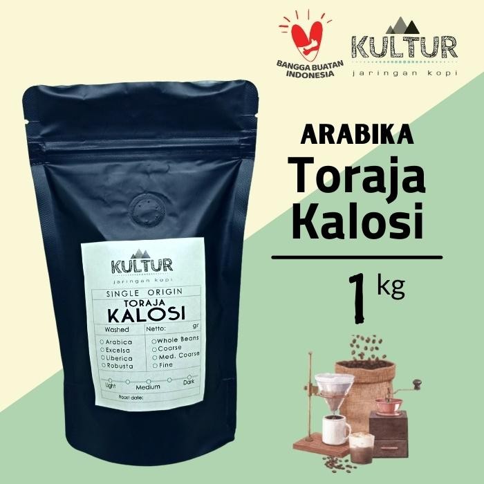 

Coffee Bean Biji Kopi Arabika Toraja Kalossi 1 Kg