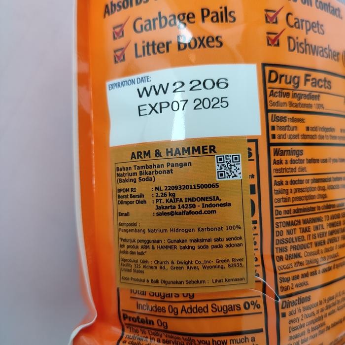 

Arm&Hammer Baking Soda 2.26Kg - Pure Bakingsoda Usa Arm Hammer