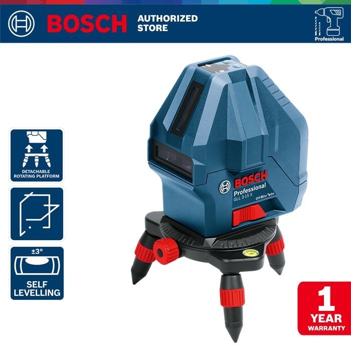 

Bosch Laser Line Level / Laser Garis Waterpass 15Meter GLL 3-15 X