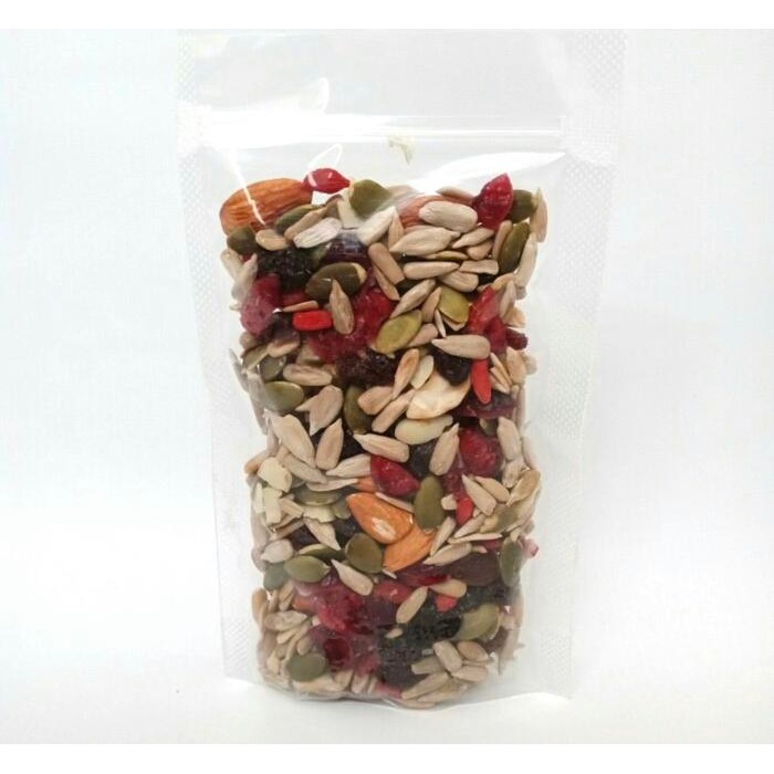 

Diskon! Promo Trail Mix Nuts & Fruit 250Gr - Kacang & Buah Kering Snack Sehat