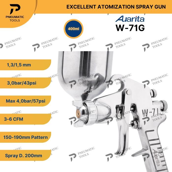 Spray Gun Auarita W-71G - Excellent Atomization Spray Gun W71G