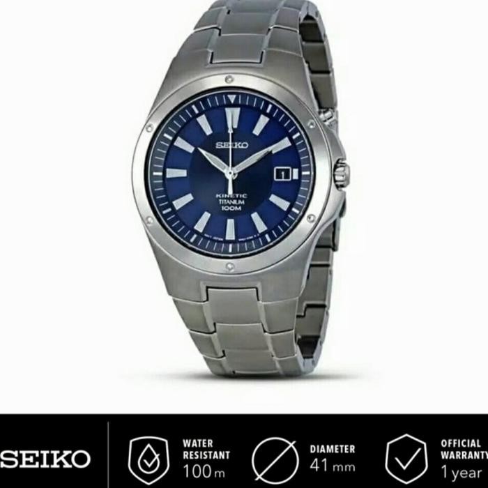 Jam tangan pria seiko kinetic ska395 p1 Seiko SKA395P1 Titanium
