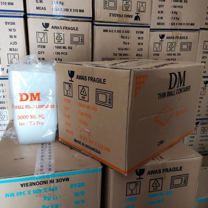 JT THINWALL DM SQUARE 3000 ML SQ - 3000ML SQ PERSEGI - 150 SET