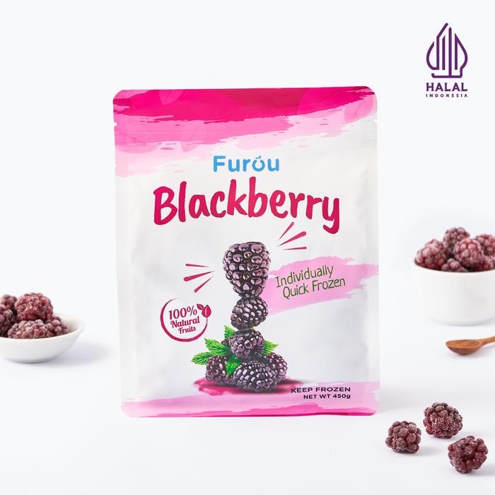 

TERLARIS Frozen Blackberry (IQF) Buah Blackberry Beku 450 gram READY STOCK