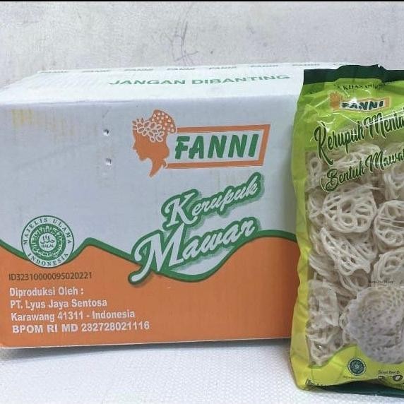 

Sale terbaru kerupuk mawar putih mentah merk fanni (Dus) Ready