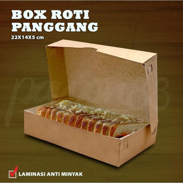 (Allthebest) Box Ropang - Kotak Roti Panggang - Dus Ropang KRAFT COKLAT - BRP1