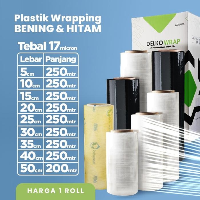 

ID PLASTIK WRAPPING / STRETCH FILM DELKOWRAP (UK : 15 CM , 20 CM, 25 CM )
