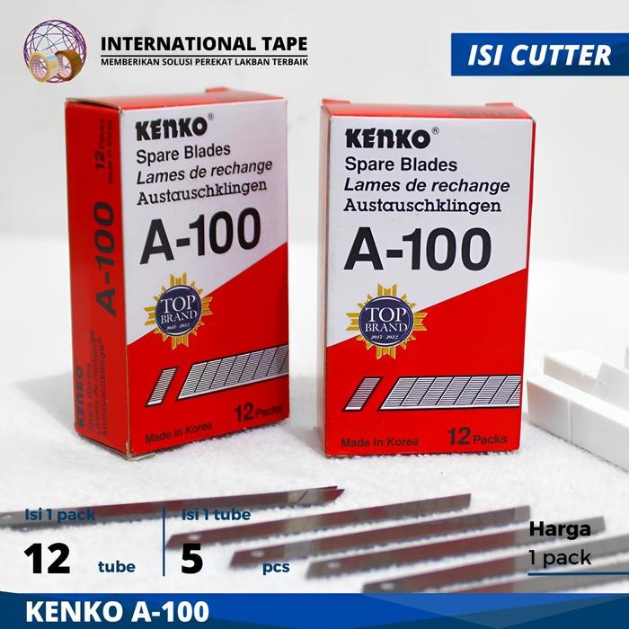 

ID ISI PISAU CUTTER CUTER KENKO A 100 REFILL KATER