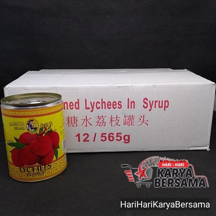 

TERMURAH MAMATA BRAND LYCHEES KALENG ISI 12'S X 565GR - PER CARTON READY STOCK