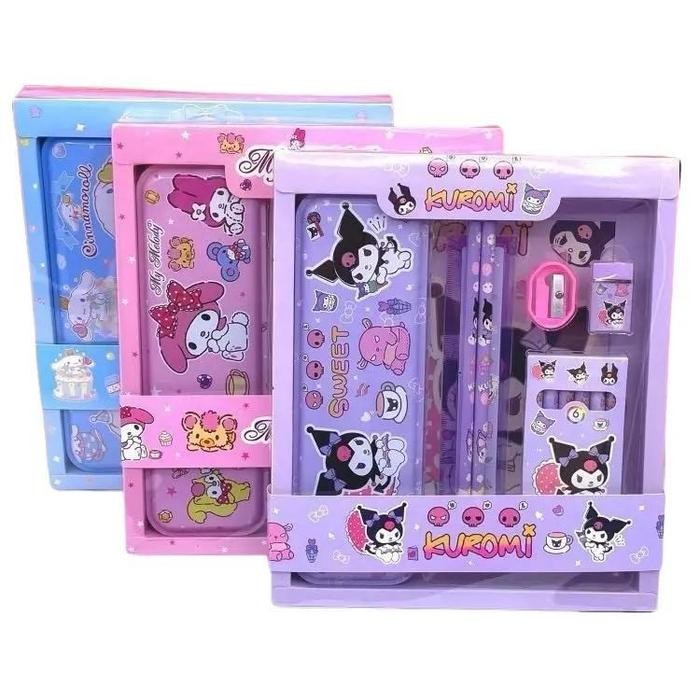 

ID TEMPAT PENSIL SET ANAK ALAT TULIS SET ANAK KOTAK PENSIL SET KUROMI CINNAMOROLL MY MELODY KADO