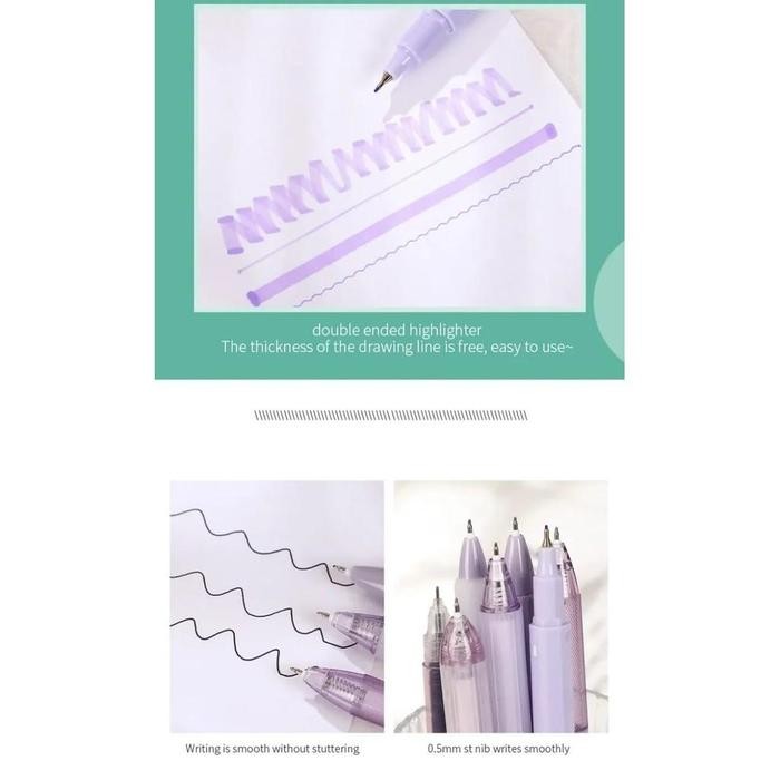 

ID [MILOLI] 7PCS GEL PEN CLASSIC STYLE SIMPLE PULPEN MEKANIK GEL PEN BLACK 0.5MM MINIMALIST - D0071