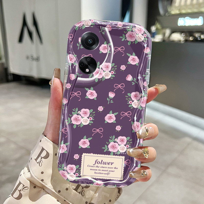 Casing Hp Untuk OPPO A98 5G A1 5G F23 5G Case Mode Mawar Kasing Silikon Softcase Bezel Cesing ponsel