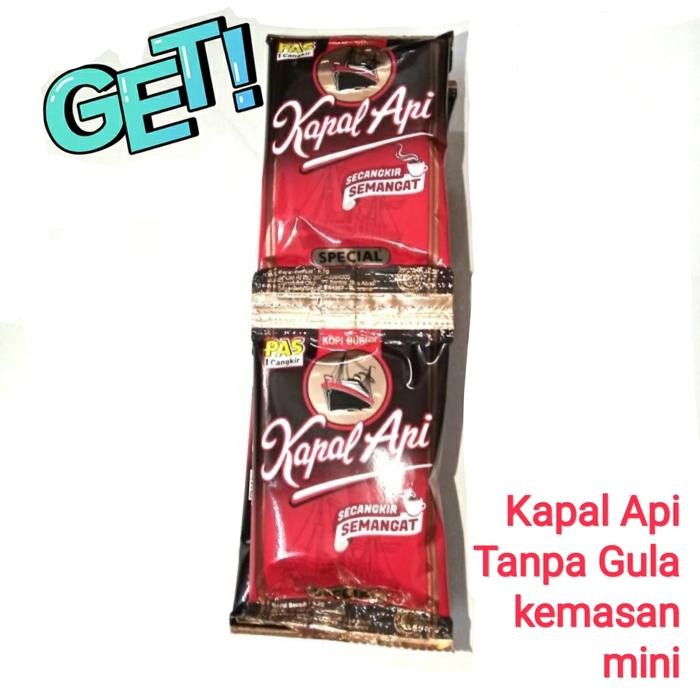 

KAPAL API MINI KOPI BUBUK INSTANT TANPA GULA ISI 10 SACHET