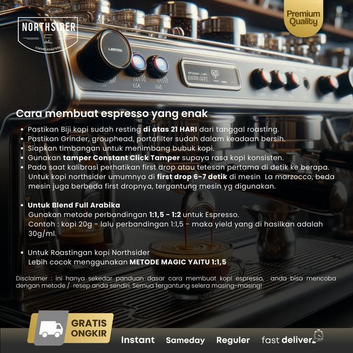 

NORTHSIDER KOPI ARABIKA AZIMUTH BLEND FOR ESPRESSO DAN COLD BREW