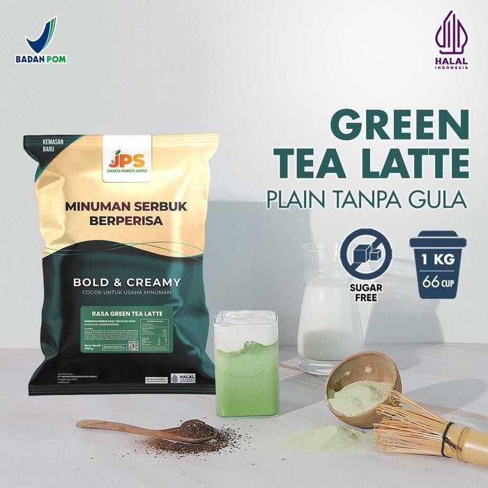 

BUBUK MINUMAN GREEN TEA PLAIN POWDER JPS TANPA GULA