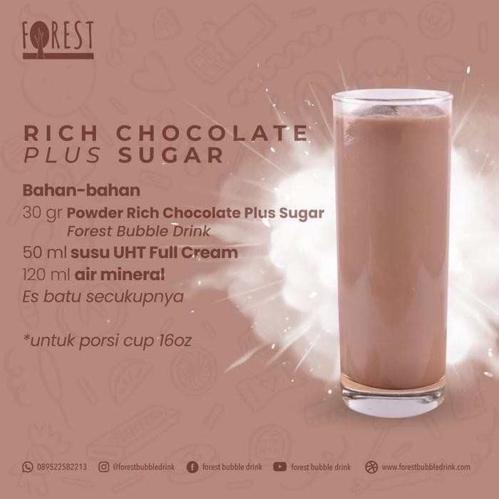

BUBUK MINUMAN CHOCOLATE POWDER 1000G PLUS GULA - FOREST BUBBLE DRINK
