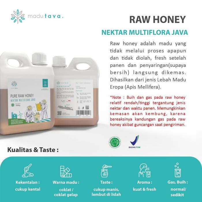 

MADU MURNI ASLI TAVA 1KG NEKTAR BUNGA 100% PURE RAW HONEY SARANG ALAMI