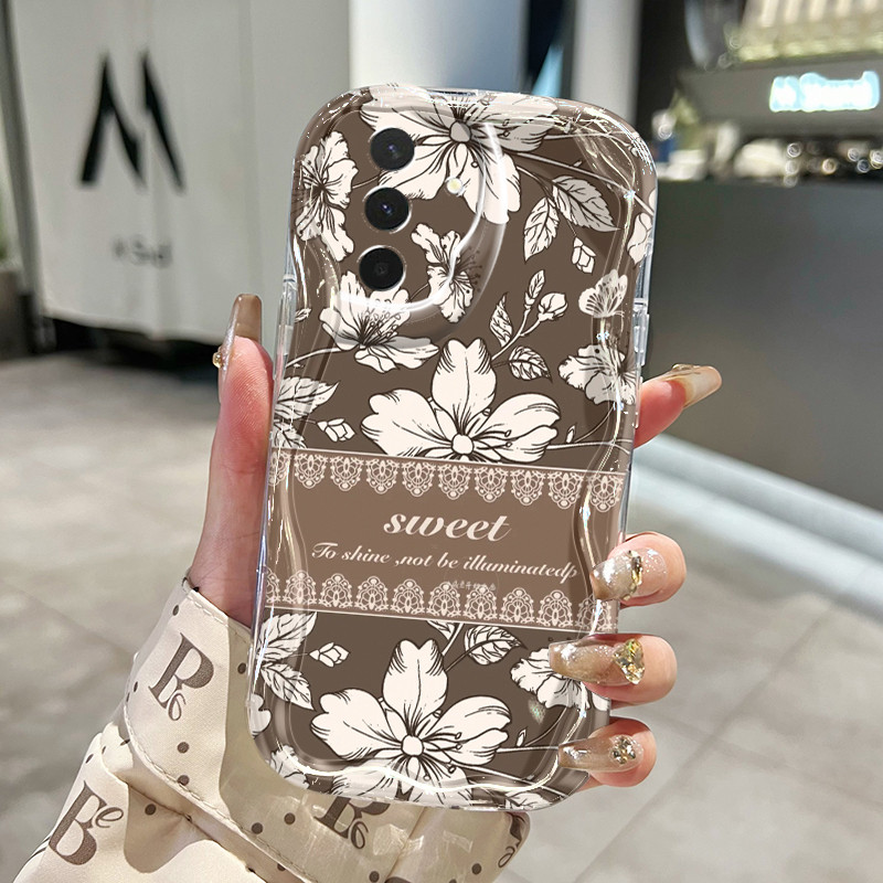 Casing Hp Untuk Samsung Galaxy A26 5G A36 5G A56 5G Case Bunga daun Kasing Silikon Softcase Bezel Ce