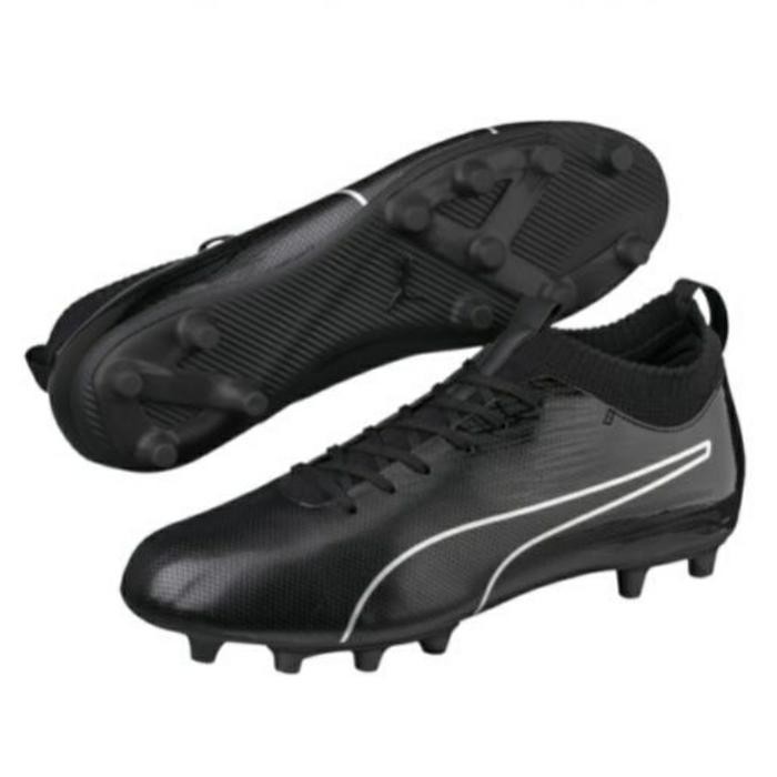 sepatu bola puma evo knit FTB black original
