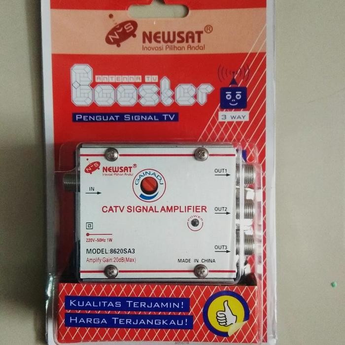 Spliter Booster 3Way Boster Tv 3Way Pengguat Sinyal