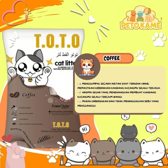 Pasir Kucing TOTO 25 Liter Pasir Gumpal Wangi Kotoran Kucing