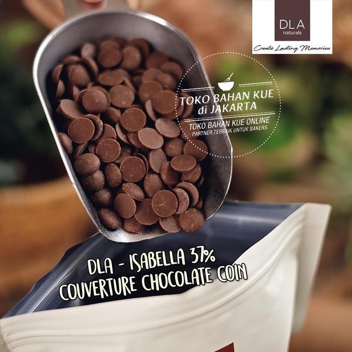 

Neww DLA Naturals - Chocolate Milk Couverture ISABELLA 250gr Coin Cokelat Baking Butter Coklat