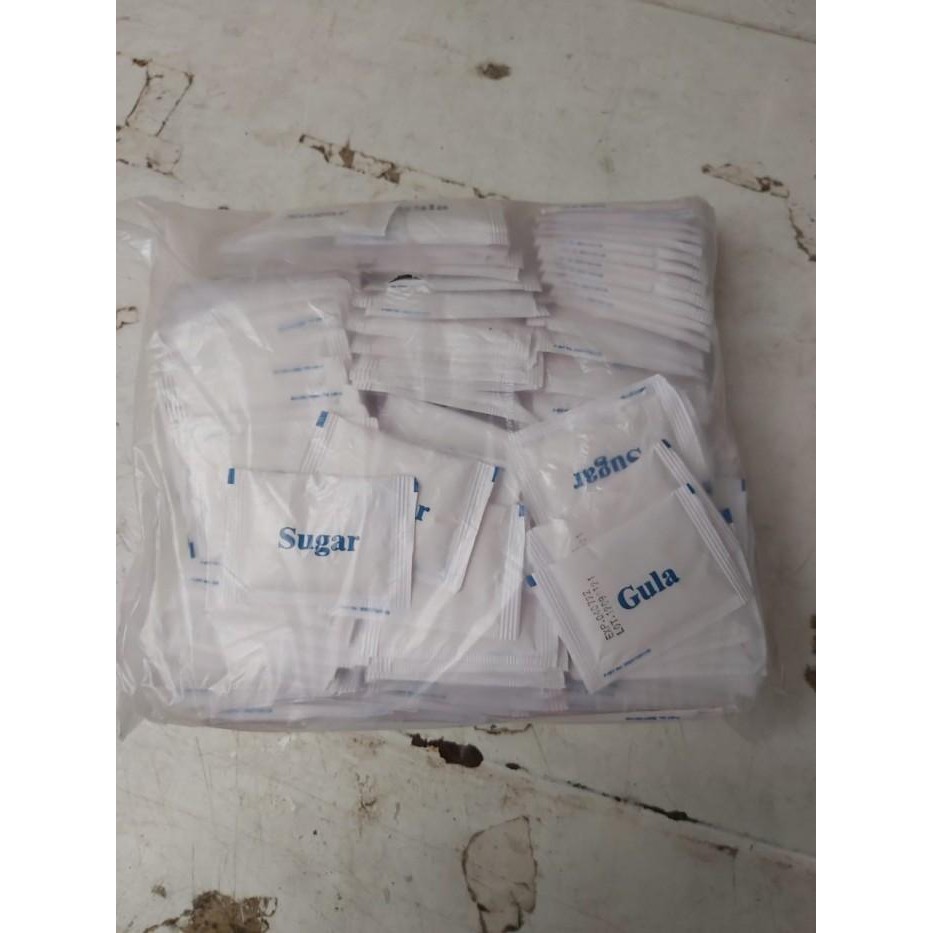 

(Allthebest) GULA PUTIH SACHET HOTEL CAFE RESTO 7 GR ISI 250 PCS
