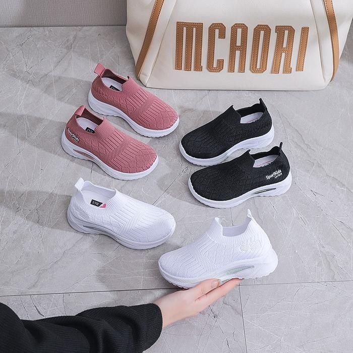 Homyped - Lvr Lv0422 Sepatu Slip On Anak Rajut Sepatu Kasual Kanvas Anak