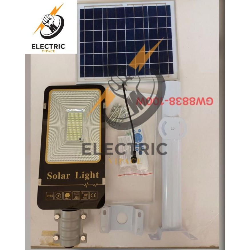 lampu jalan solar 100w pju solar cell 100w pju tenaga surya led 100w BERGARANSI