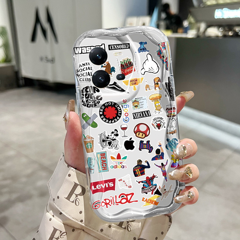 Casing Hp Untuk VIVO V25 5G V25E V21E Y73 2020 Case Merek trendi Kasing Silikon Softcase Bezel Cesin