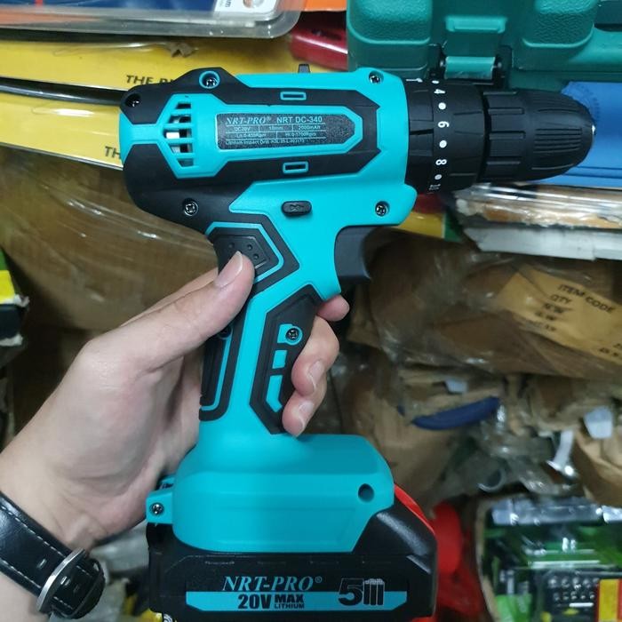 Paling Murah Bor Baterai/Cordless Impact Drill 20V Nrt-Pro Dc 340